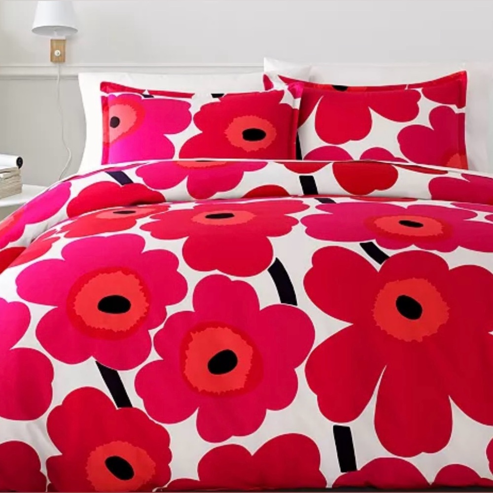 Marimekko Unikko Reversible 3-Pc. Comforter Set NEW
